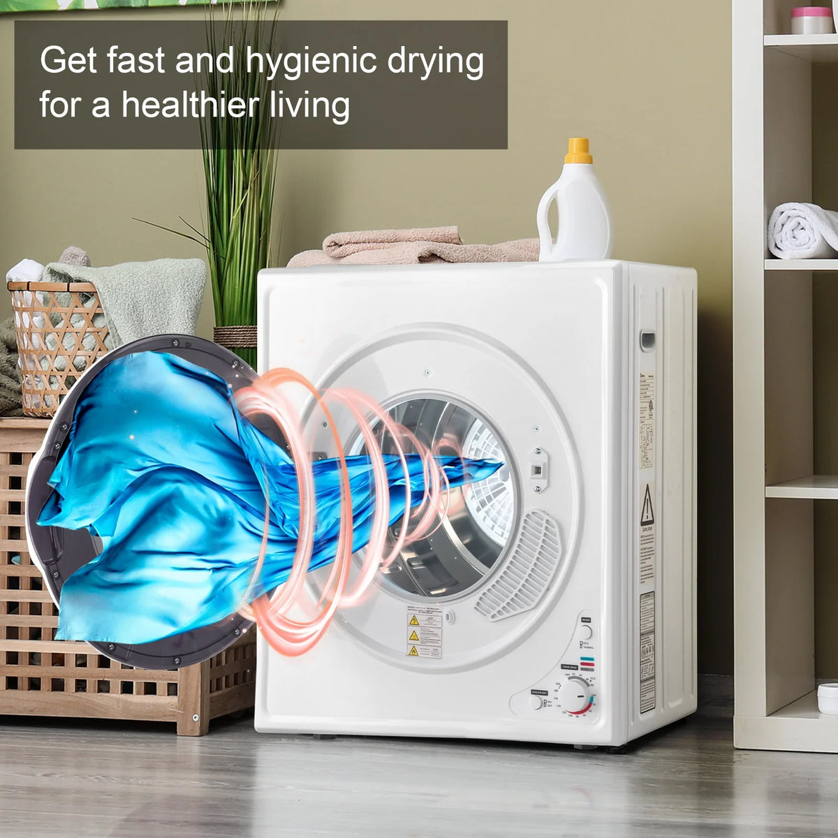 White 2.6 cu ft Portable Laundry Dryer C522