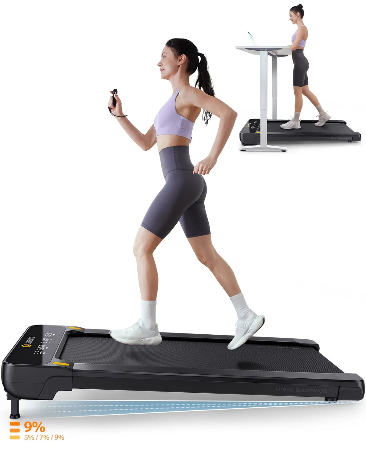 2 in 1 Under Desk Treadmill with Remote Control S151