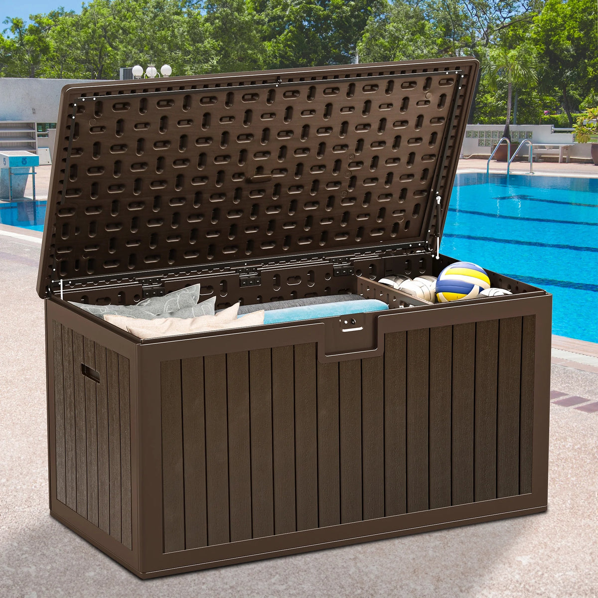 150 Gallon Waterproof Lockable Deck Box F4175