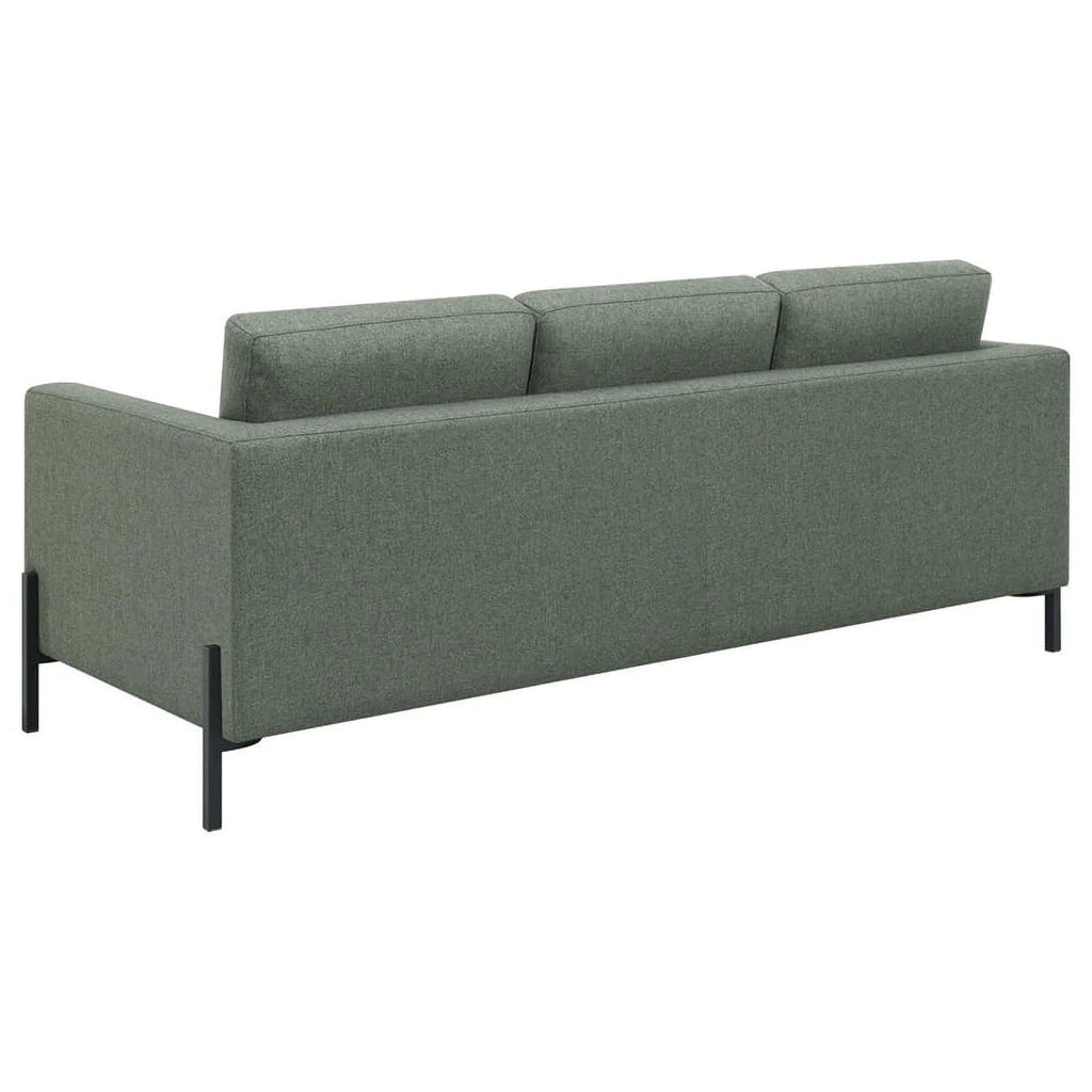 Sage Upholstered Fabric Sofa with Track Arms J3294