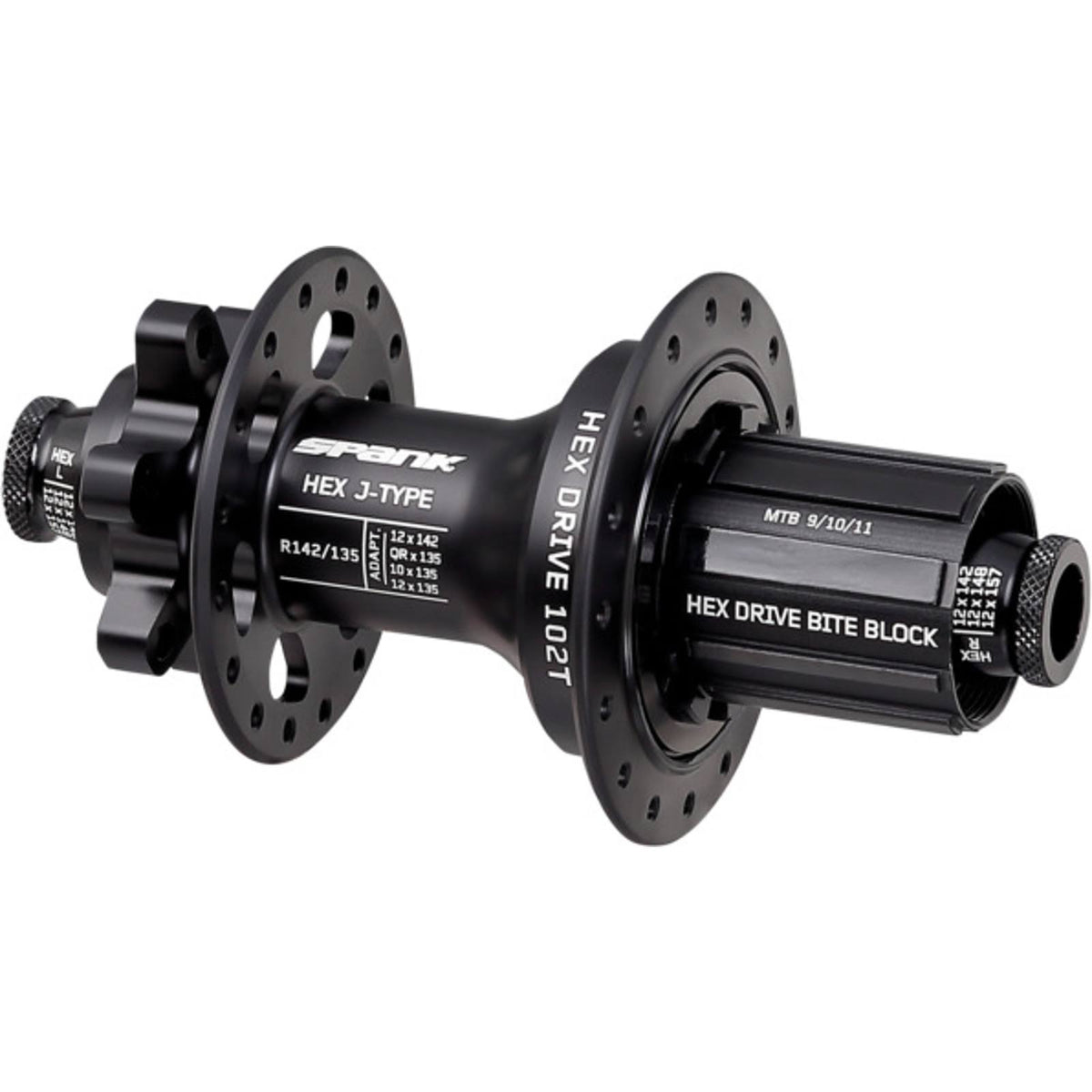 Black Rear MTB Hub H524