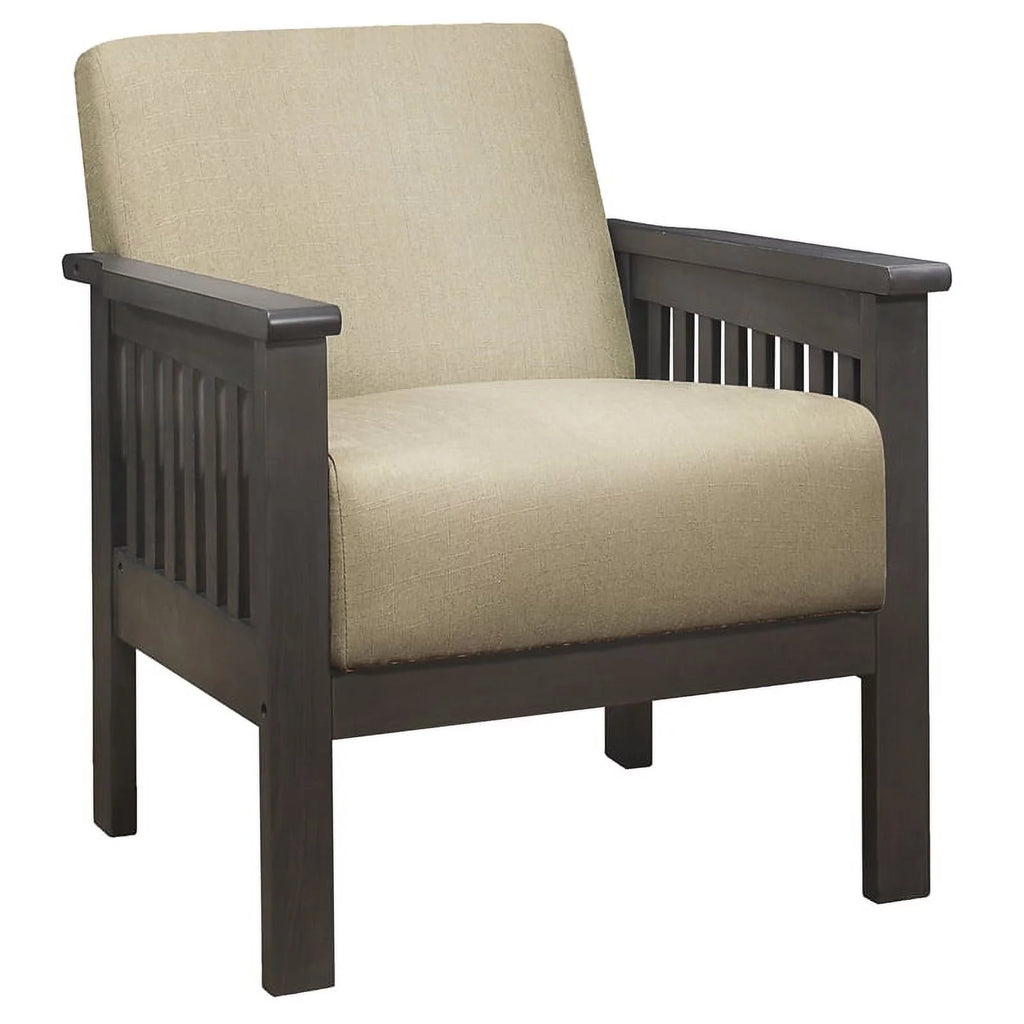 Light Brown Upholstered Accent Chair S2396