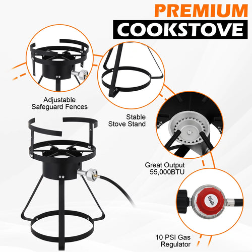 30 Qt Turkey Fryer Cooker Set with Gas Burner N664