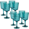 Teal 8 Piece 13 oz. Goblet Set S231490