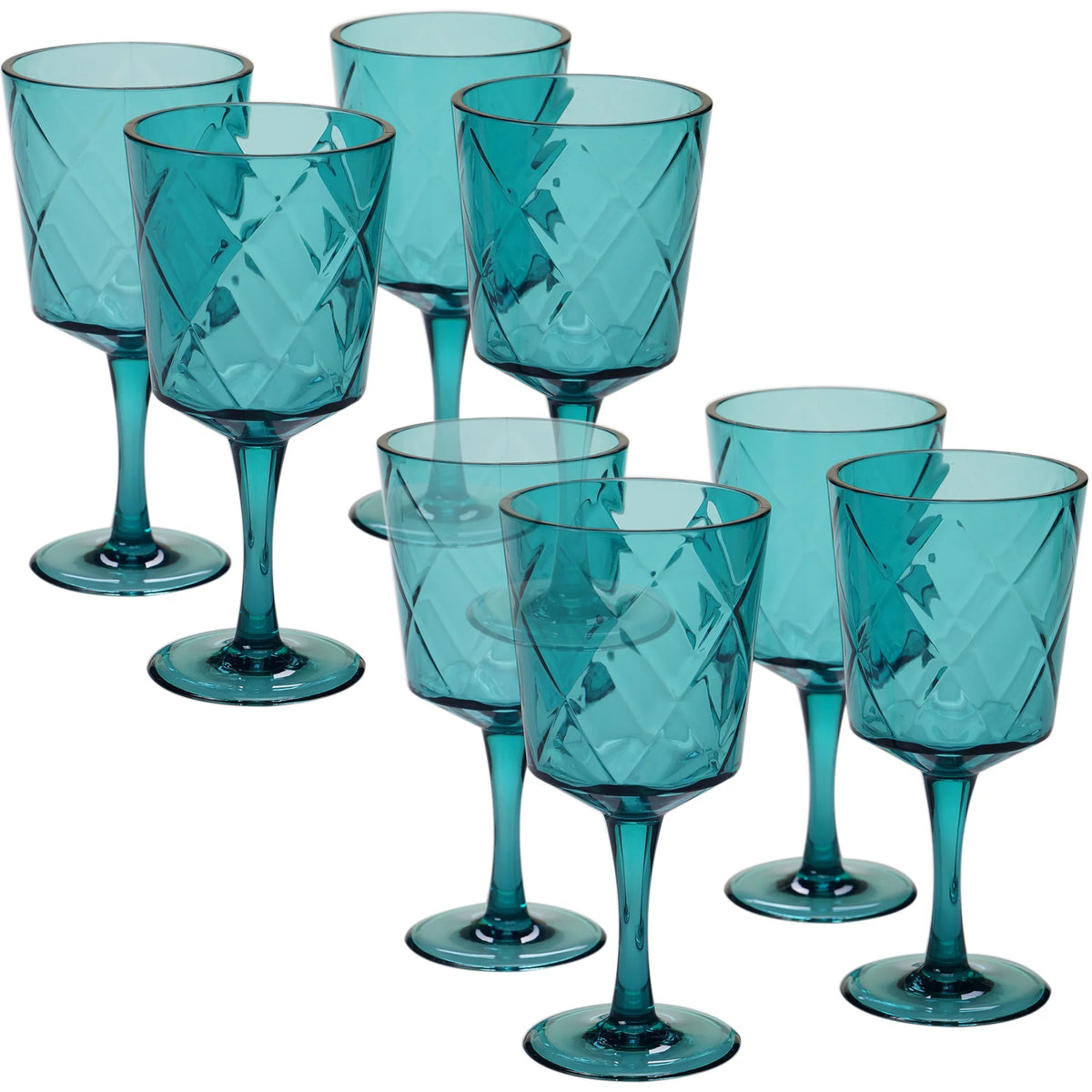 Teal 8 Piece 13 oz. Goblet Set S231490