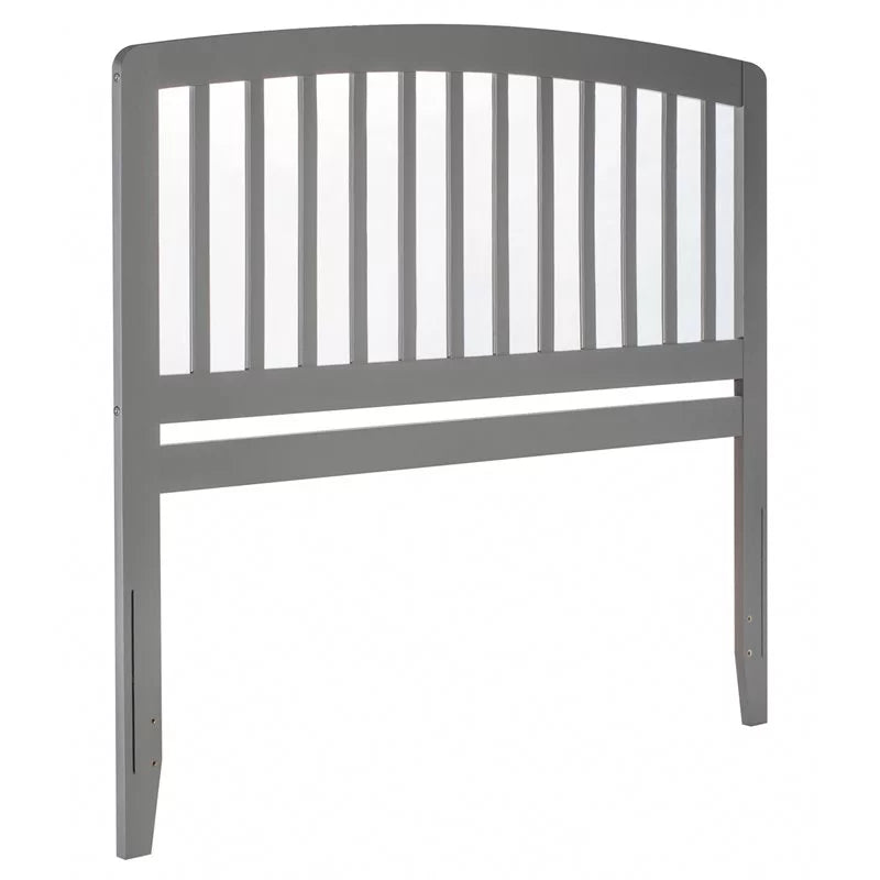 Gray Wood King Headboard with USB Charging Station Q63586