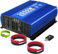3000W Pure Sine Wave Power Inverter 12V DC to 110V AC with 4 AC Outlets 2 USB Ports P297745