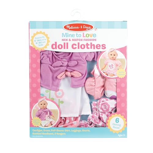 Doll Clothes for 12”-18” Dolls (6 pcs) T408