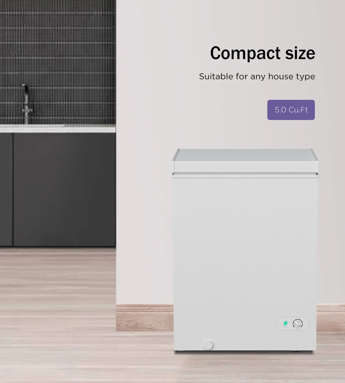 5.0 Cu Ft Chest Freezer with 3 Removable Baskets T8800