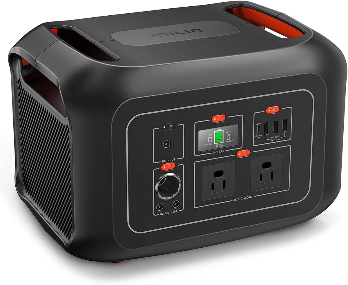 622Wh 600W Portable Power Station with 110V AC Outlets W6904