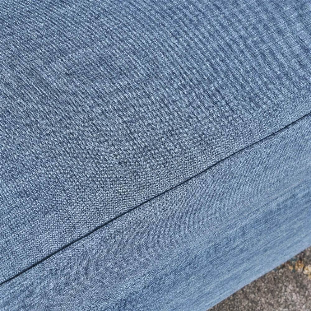 Muted Blue and Black Reclining Loveseat D54271
