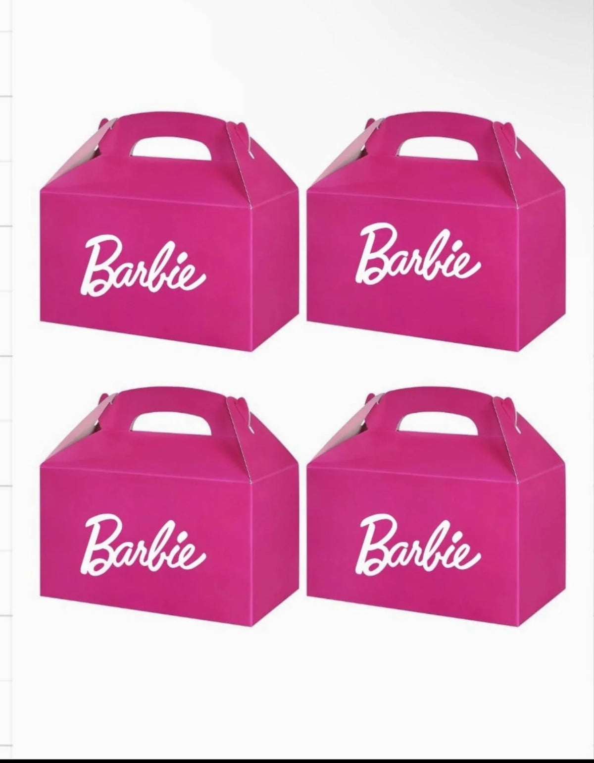 Hot Pink Party Favor Boxes with Handles, 12 Pack H750543