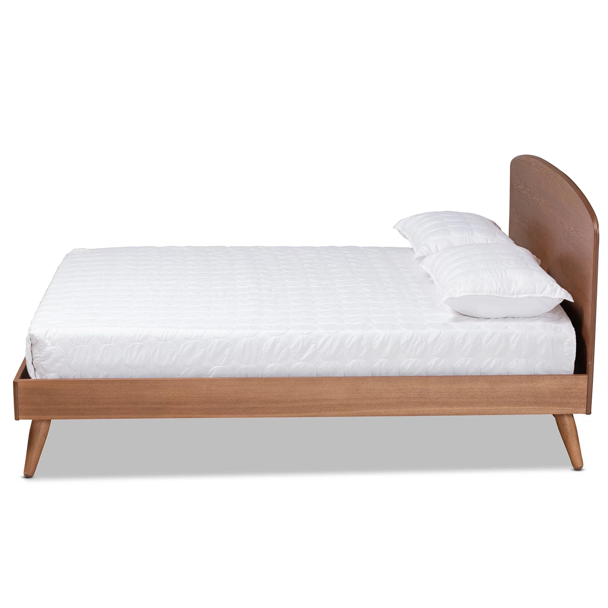 Walnut Brown Full Platform Bed D1588