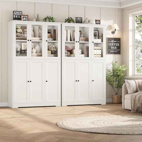 Grey 69" Tall Bookshelf with Storage Cabinet H7146