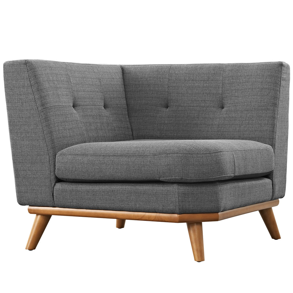 Grey Fabric Corner Sofa F804