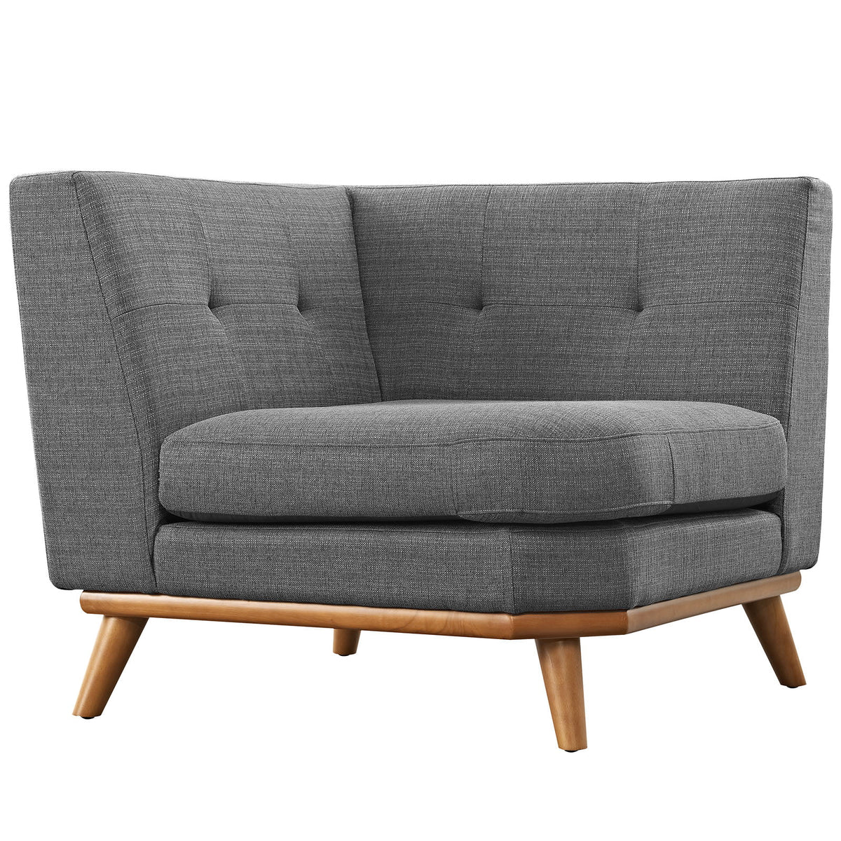 Grey Fabric Corner Sofa F804