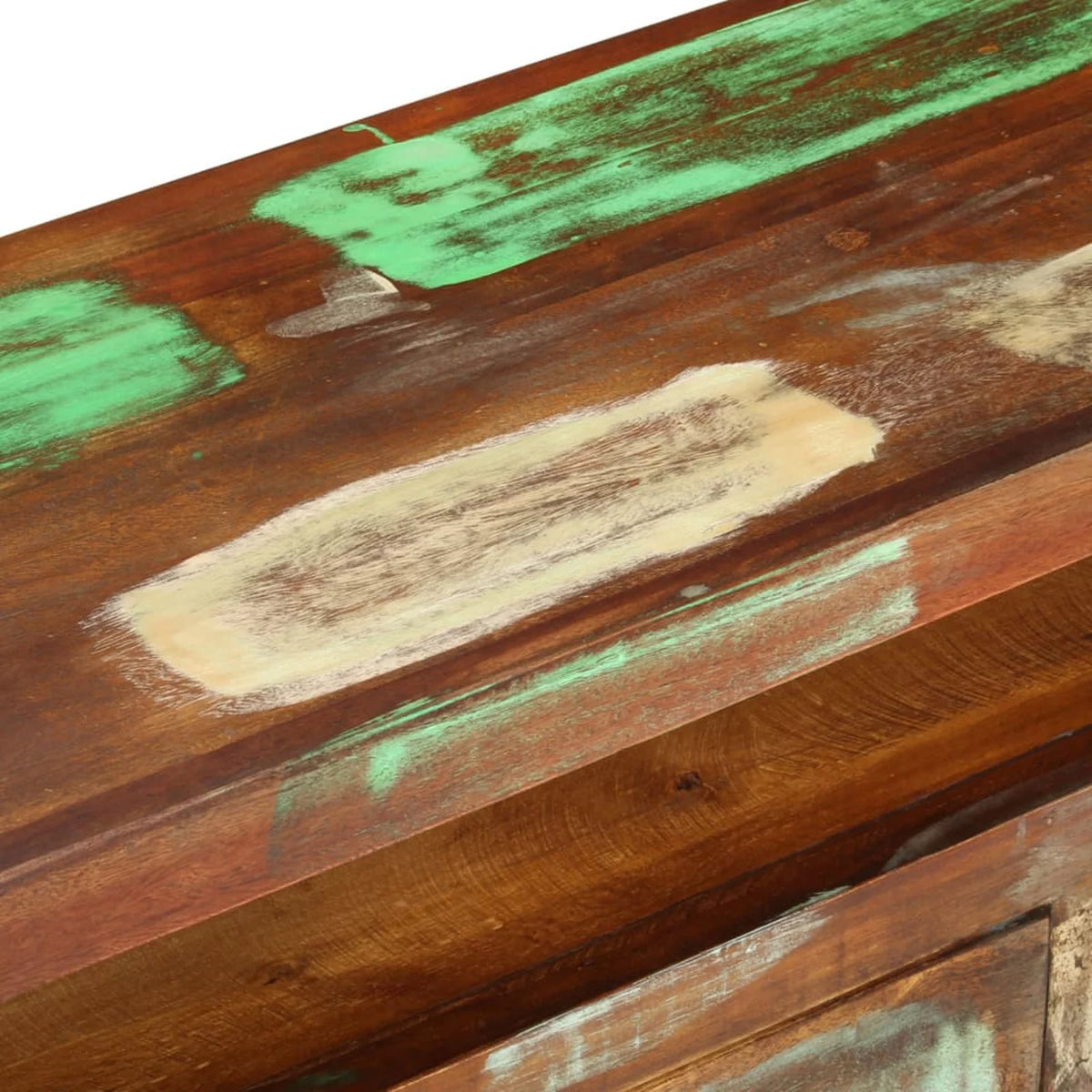 Reclaimed Wood TV Cabinet with 3 Storage Drawers K541