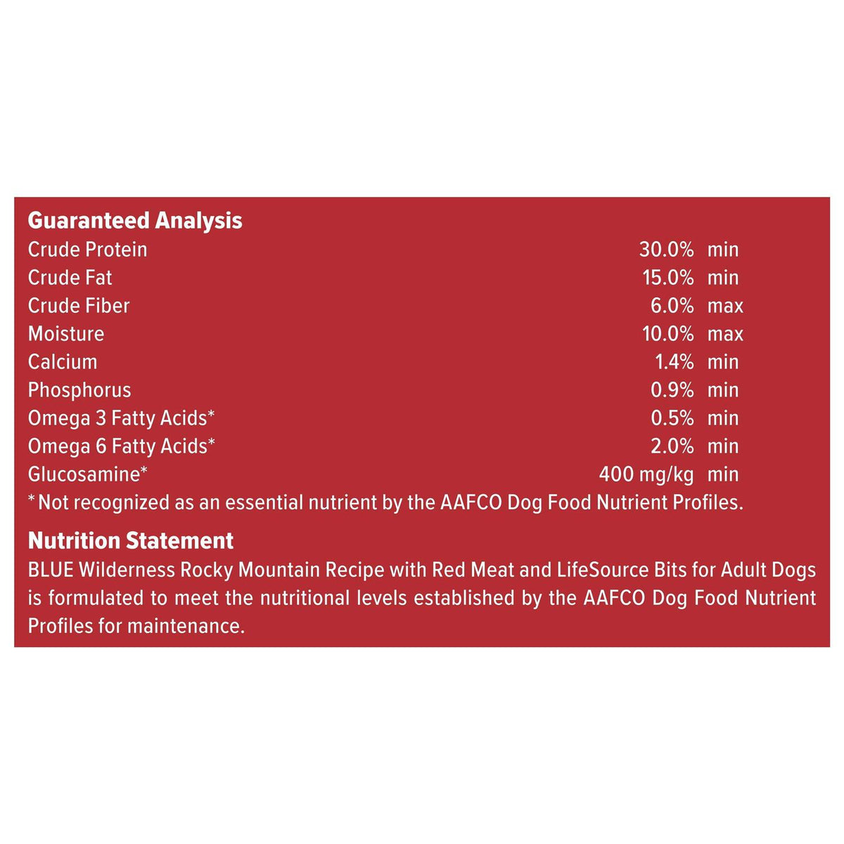 Blue Buffalo Wilderness Rocky Mountain Recipe Dog Food H9375