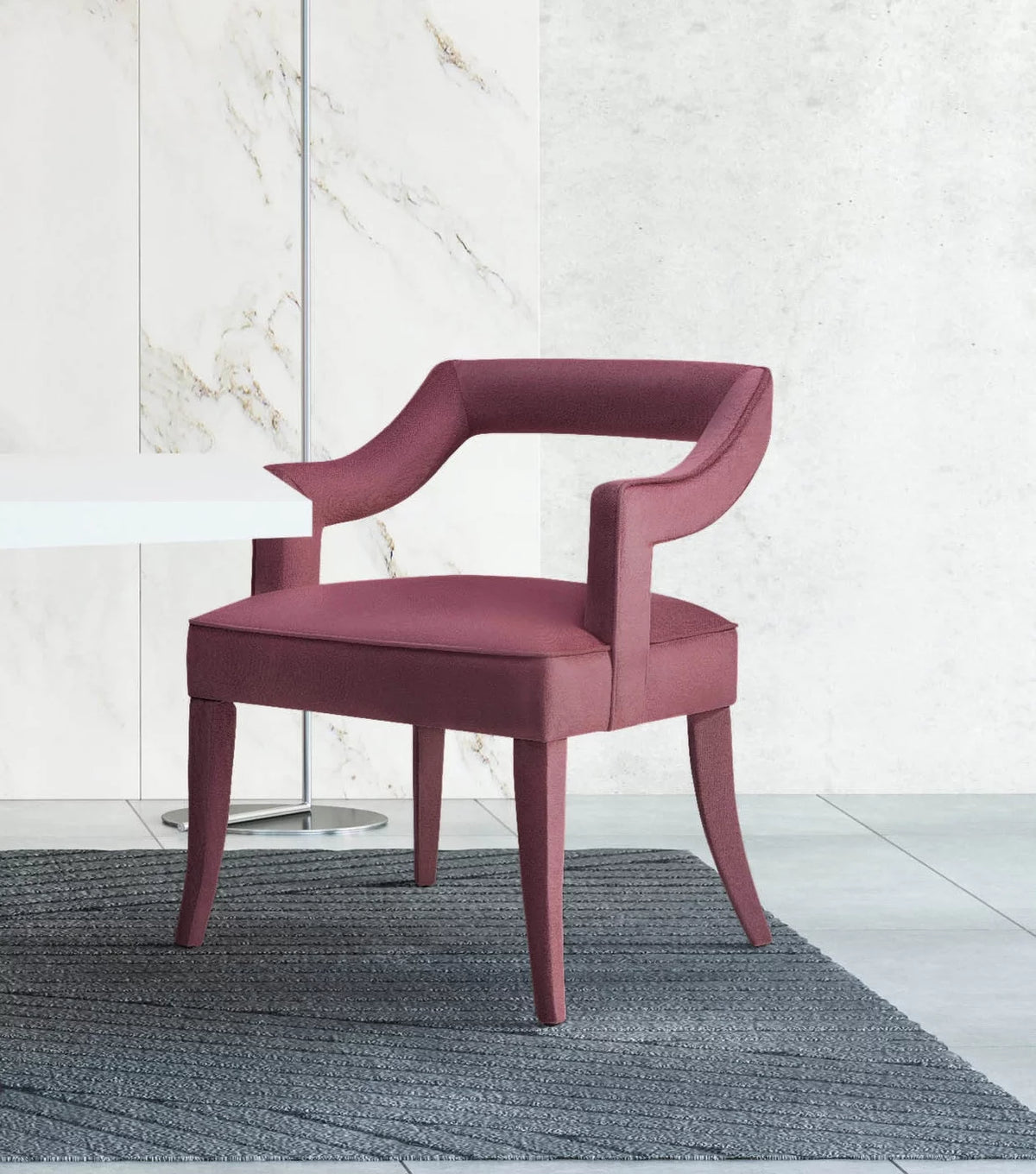 Pink Velvet Dining Chair X5779