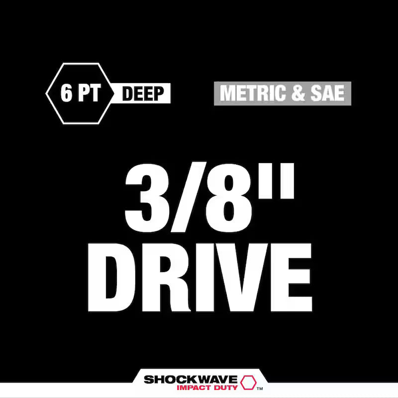 3/8 in. Drive SAE and Metric 6 Point Impact Socket Set (86-Piece) L8618