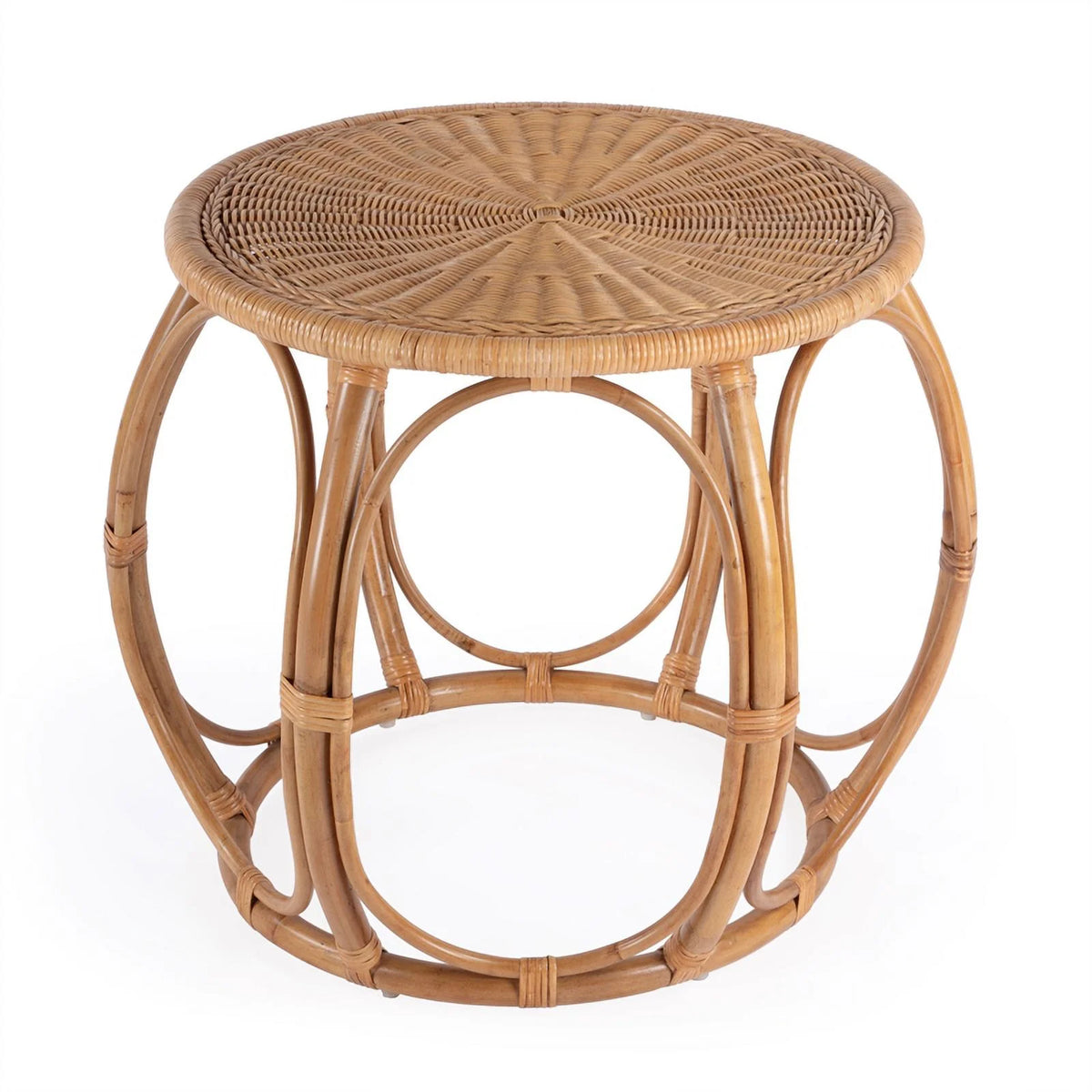 Woven Rattan Round End Table P445