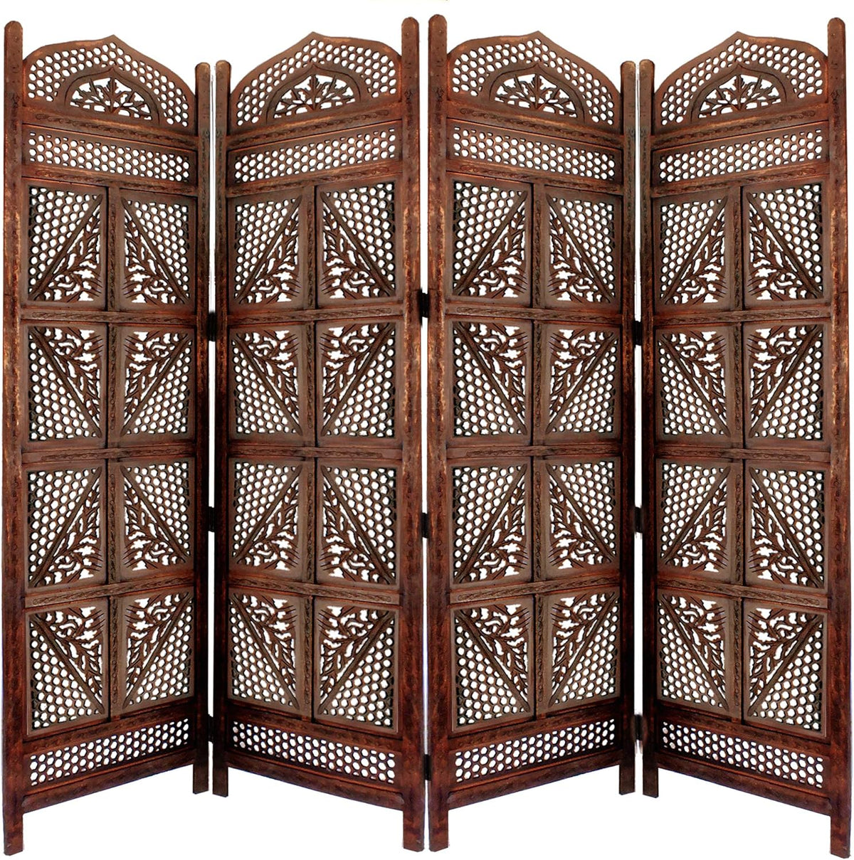 Traditional Four Panel Wooden Room Divider H56532