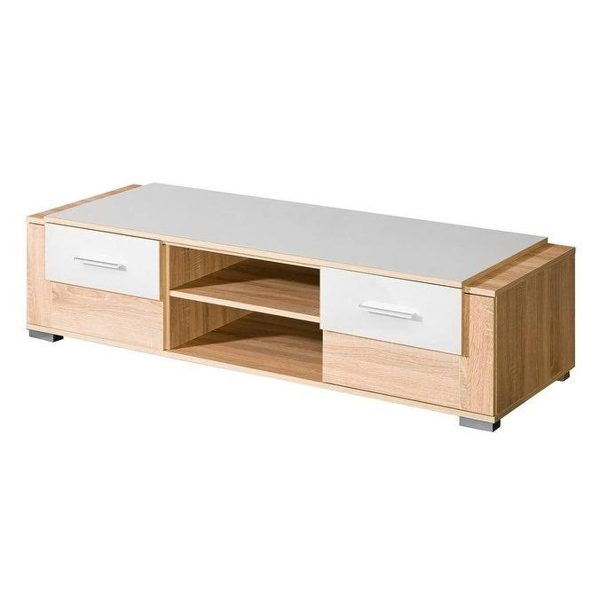 Sonoma Oak White TV Stand W711