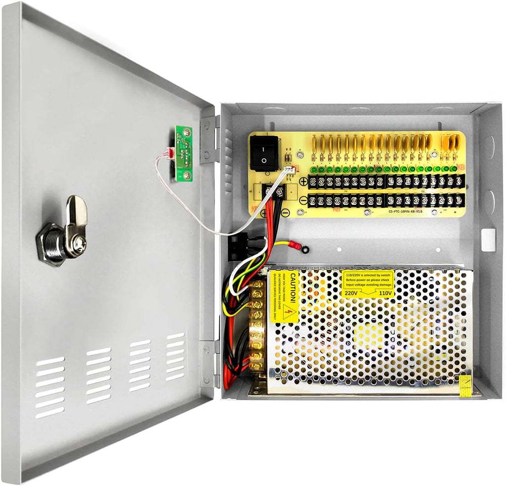 18 Channel CCTV Power Supply Box 12V 20A Pack of 2 T2582