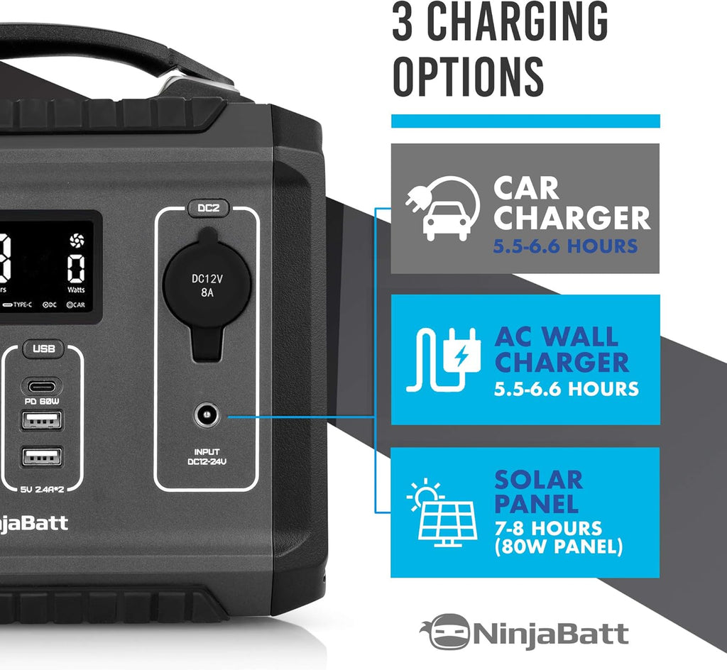 280Wh Portable Power Station with 110V/300W AC Outlets G35970