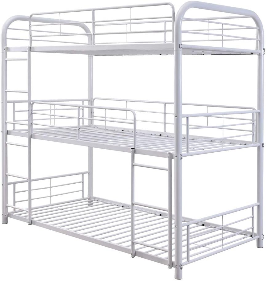 White Triple Bunk Bed J8486