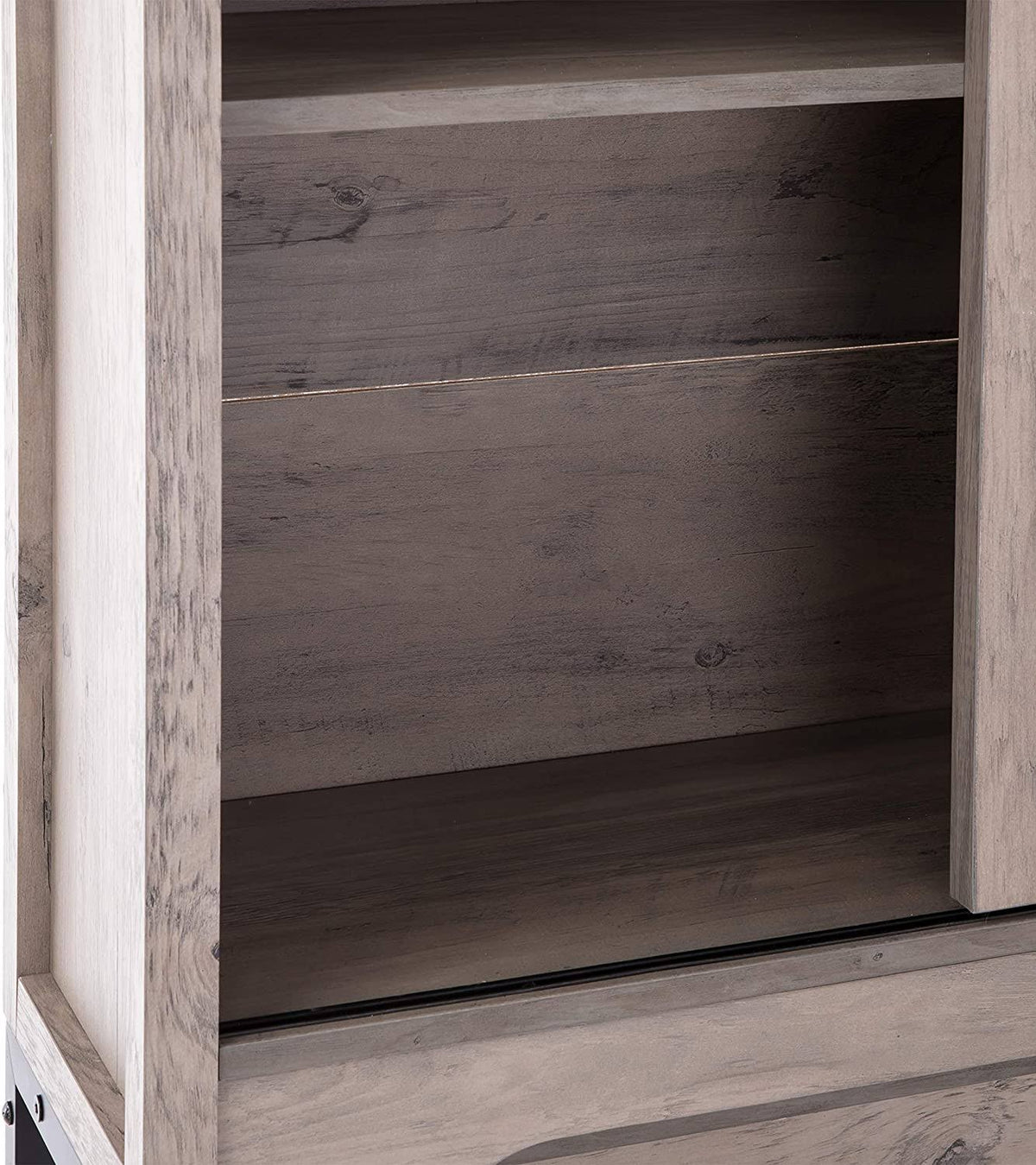 Over The Toilet Bathroom Cabinet and Shelf with Sliding Barn Door T536