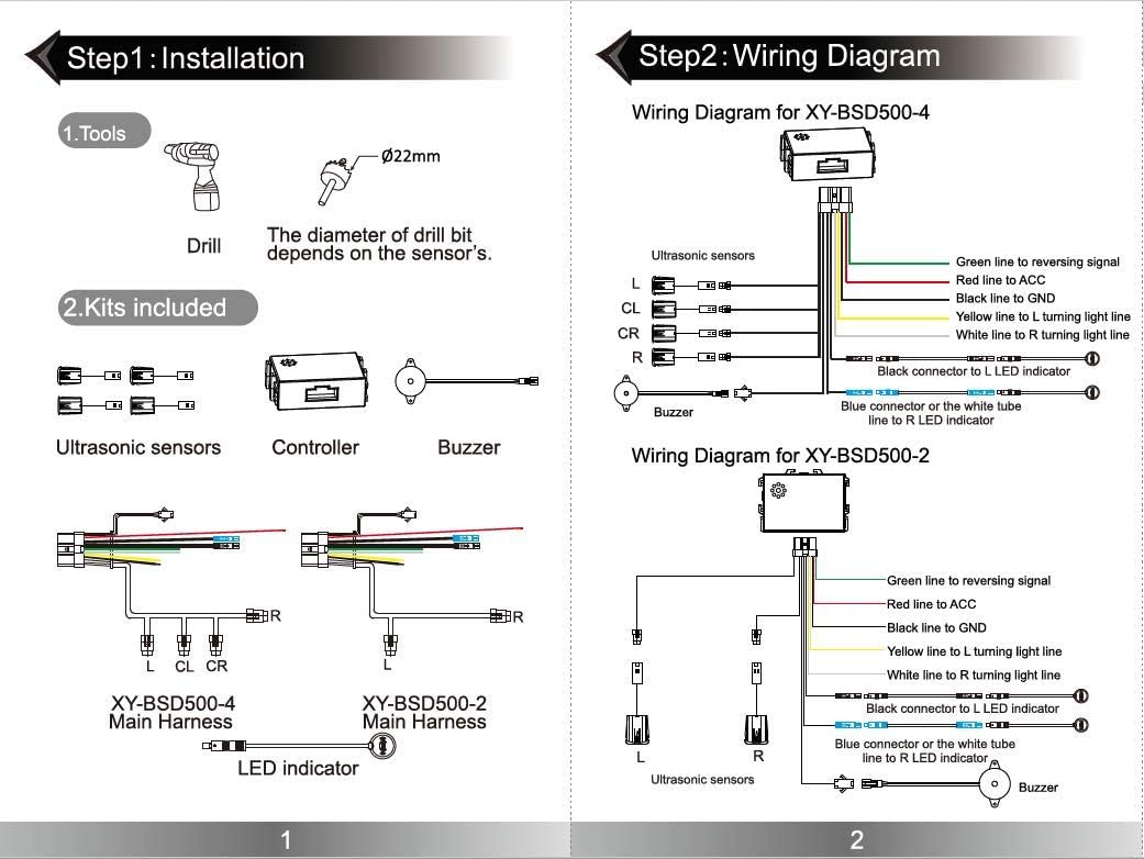 Ultrasonic Blind Spot Detection System with Reverse Parking System O850366