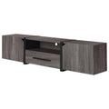 Black and Dark Gray TV Stand E9007
