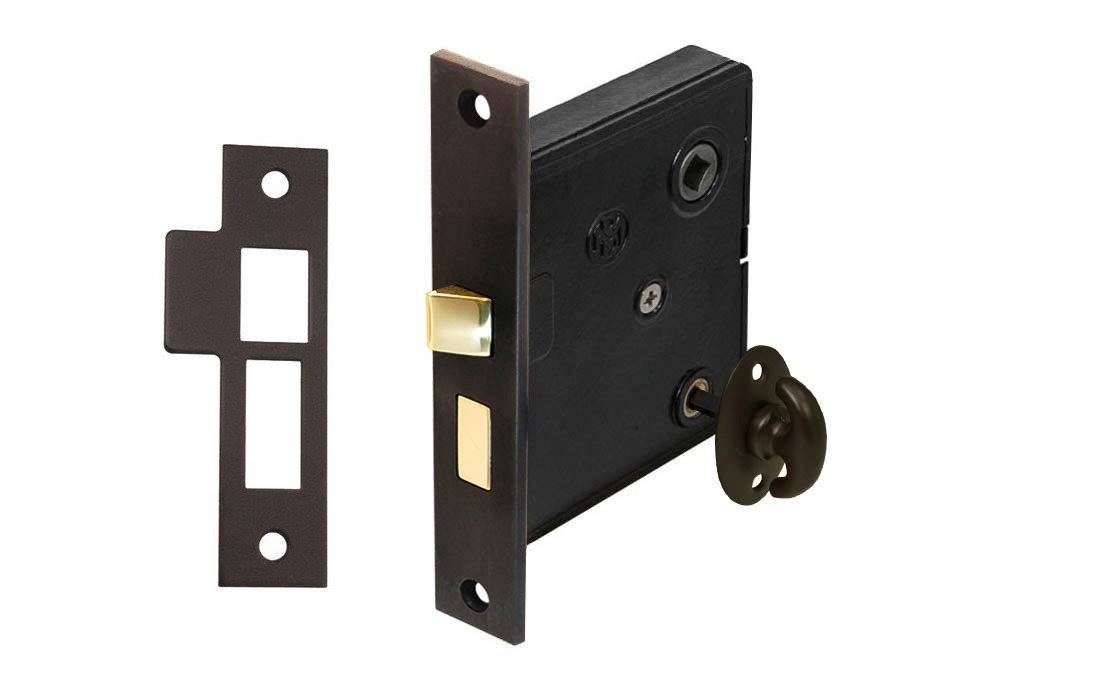 Brass Mortise Lock Set Oil Rubbed Bronze P541