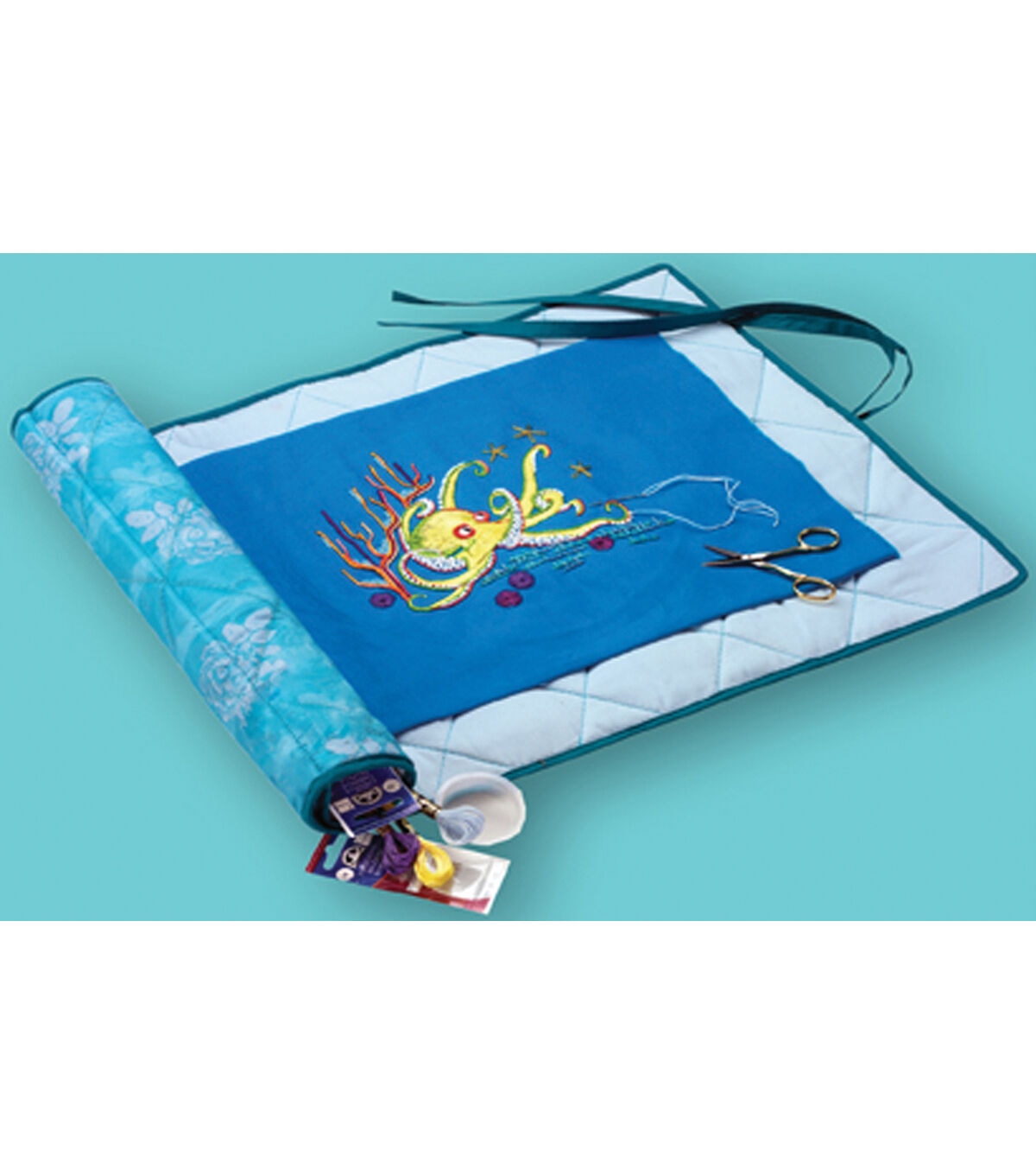 Turquoise Needlework Project Keeper E34829