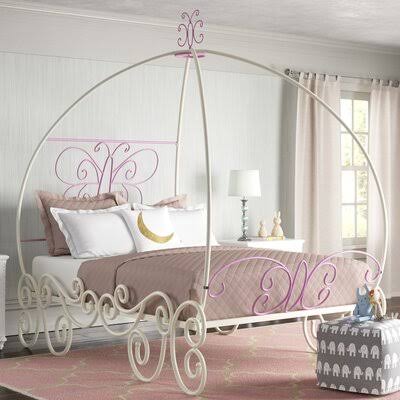 Full Purple Canopy Bed D2203
