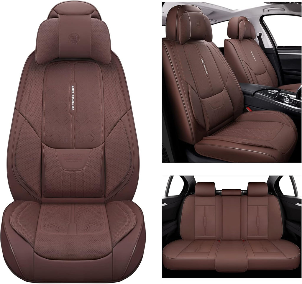 Leather Car Seat Covers Universal Fit Set J410547