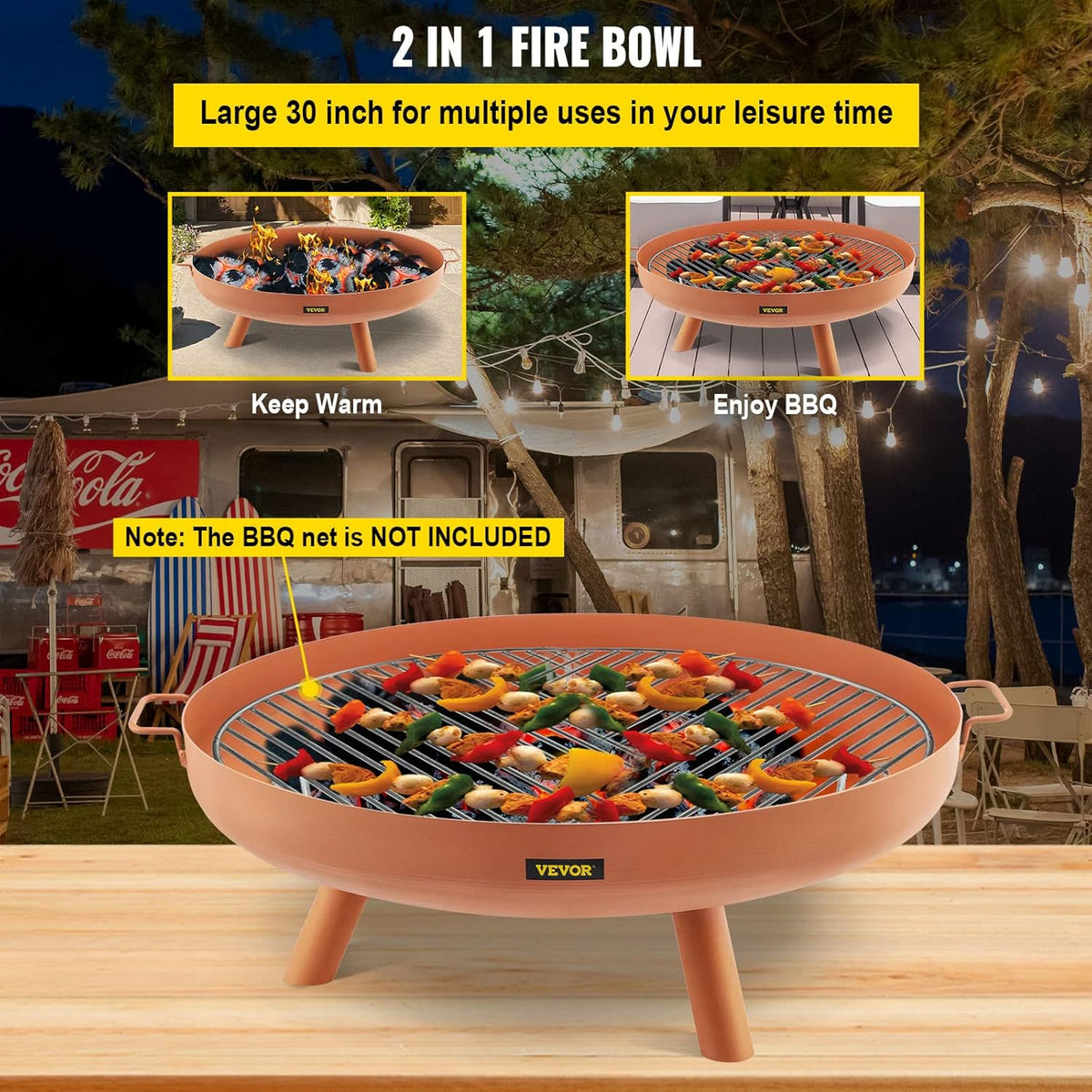 30-Inch Deep Round Carbon Steel Fire Pit Bowl I350856