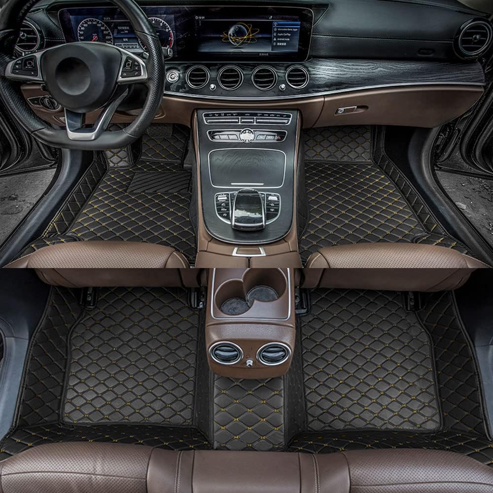 Custom All Weather Non-Slip Leather Car Floor Mats S1682