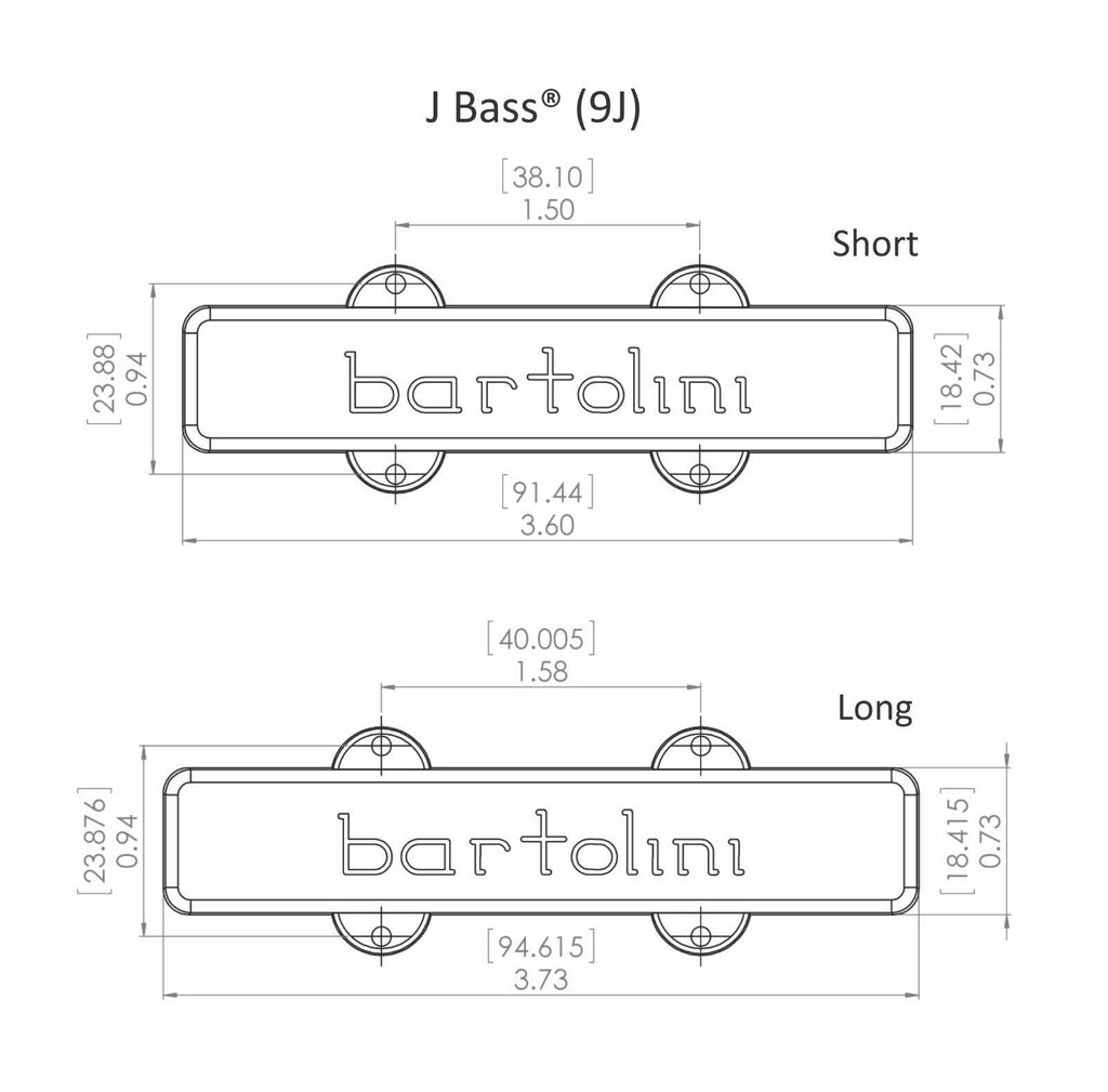 5-String J-Bass Split Coil Pickup Set F4105