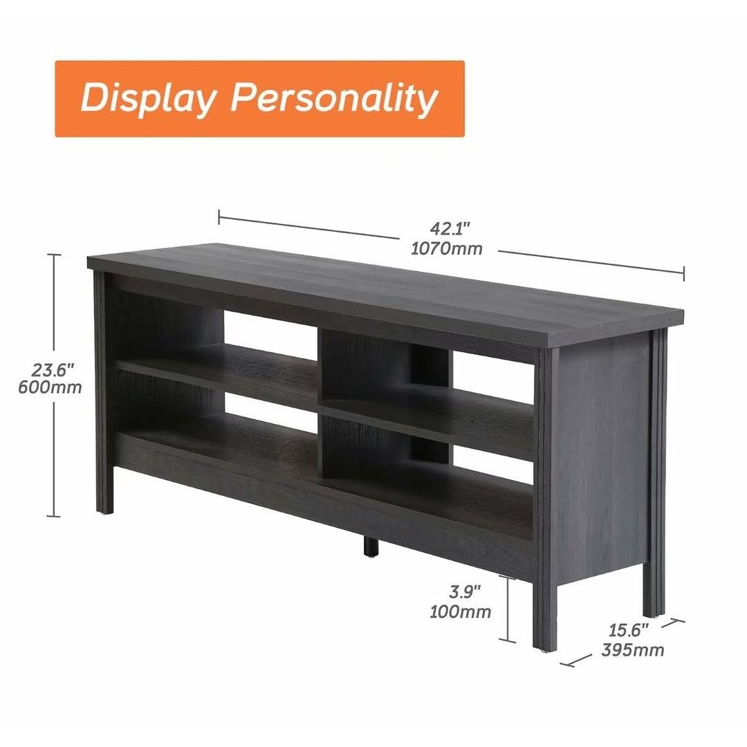 Black Farmhouse TV Stand Console Cabinet 43 inch V82099