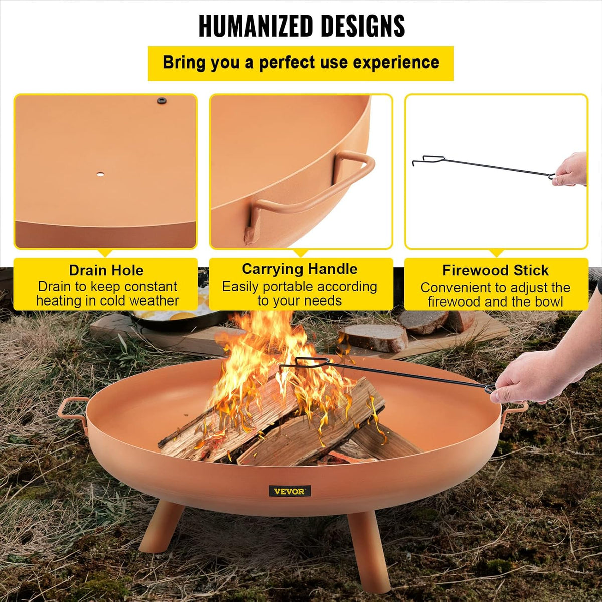 30-Inch Deep Round Carbon Steel Fire Pit Bowl I350856