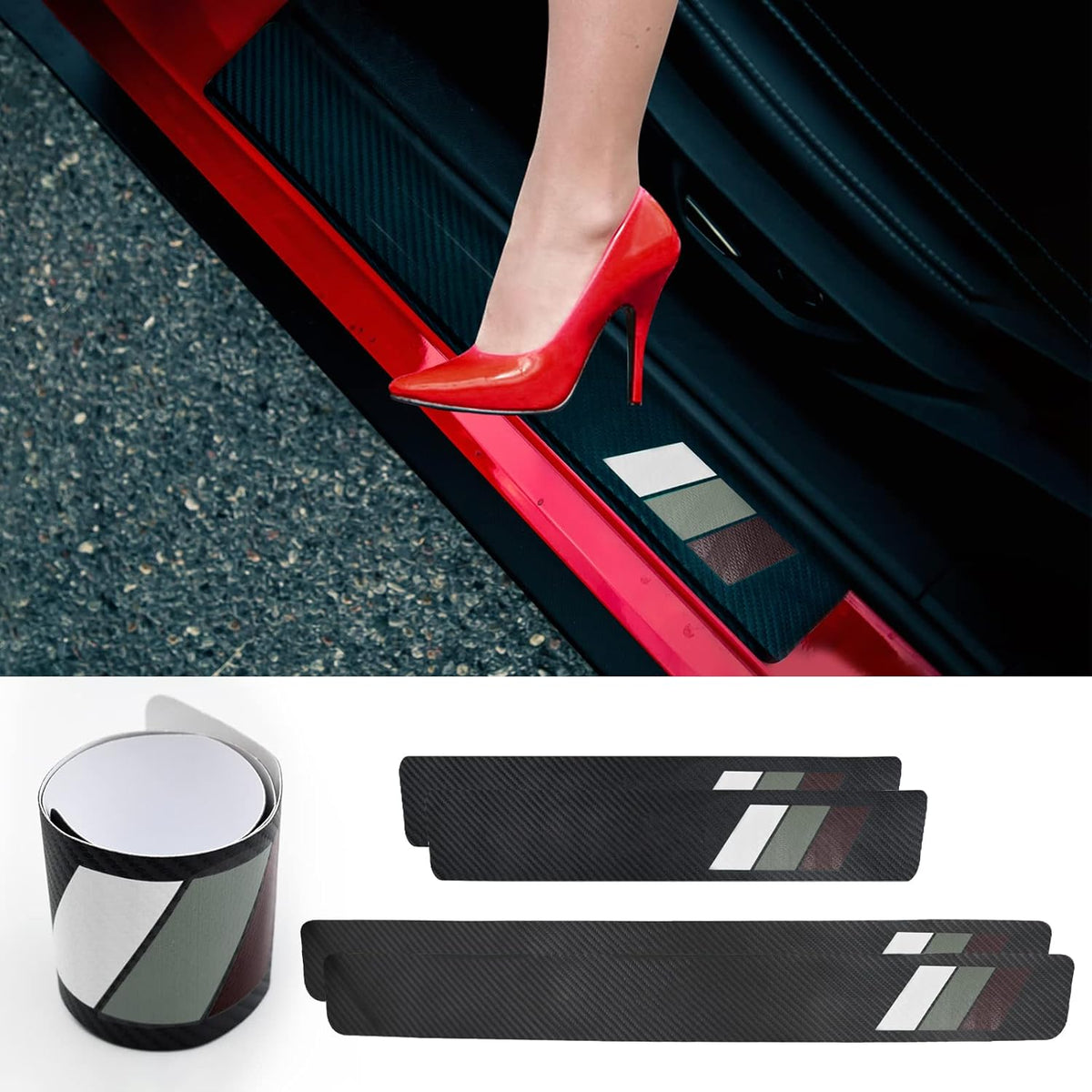 Carbon Fiber Door Sill Protectors 4 Pack U2786