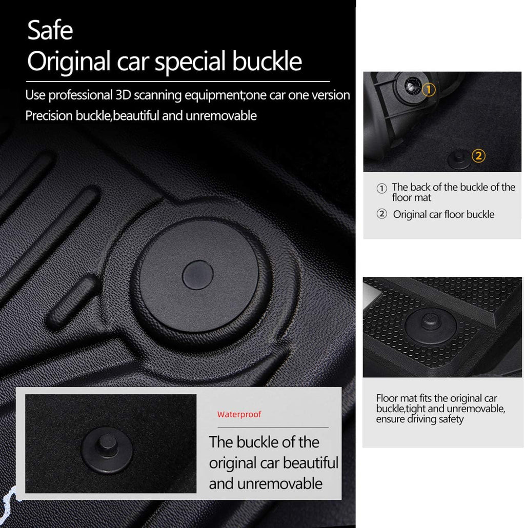 Black Custom Fit All Weather Rubber Floor Mats V260
