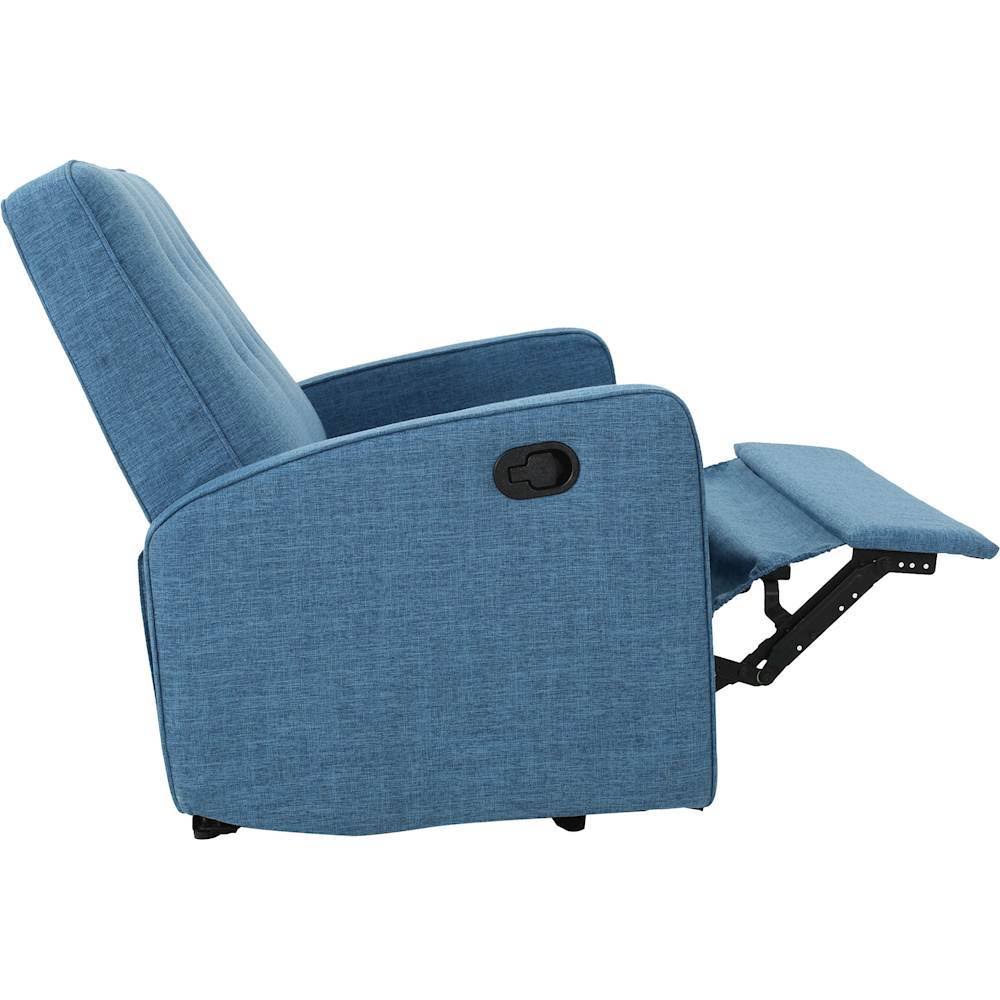 Muted Blue and Black Reclining Loveseat D54271