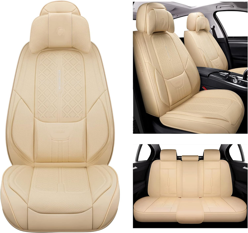 Leather Car Seat Covers Universal Fit Set J410547
