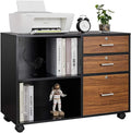 Wood 3 Drawer File Cabinet with Lock R2120