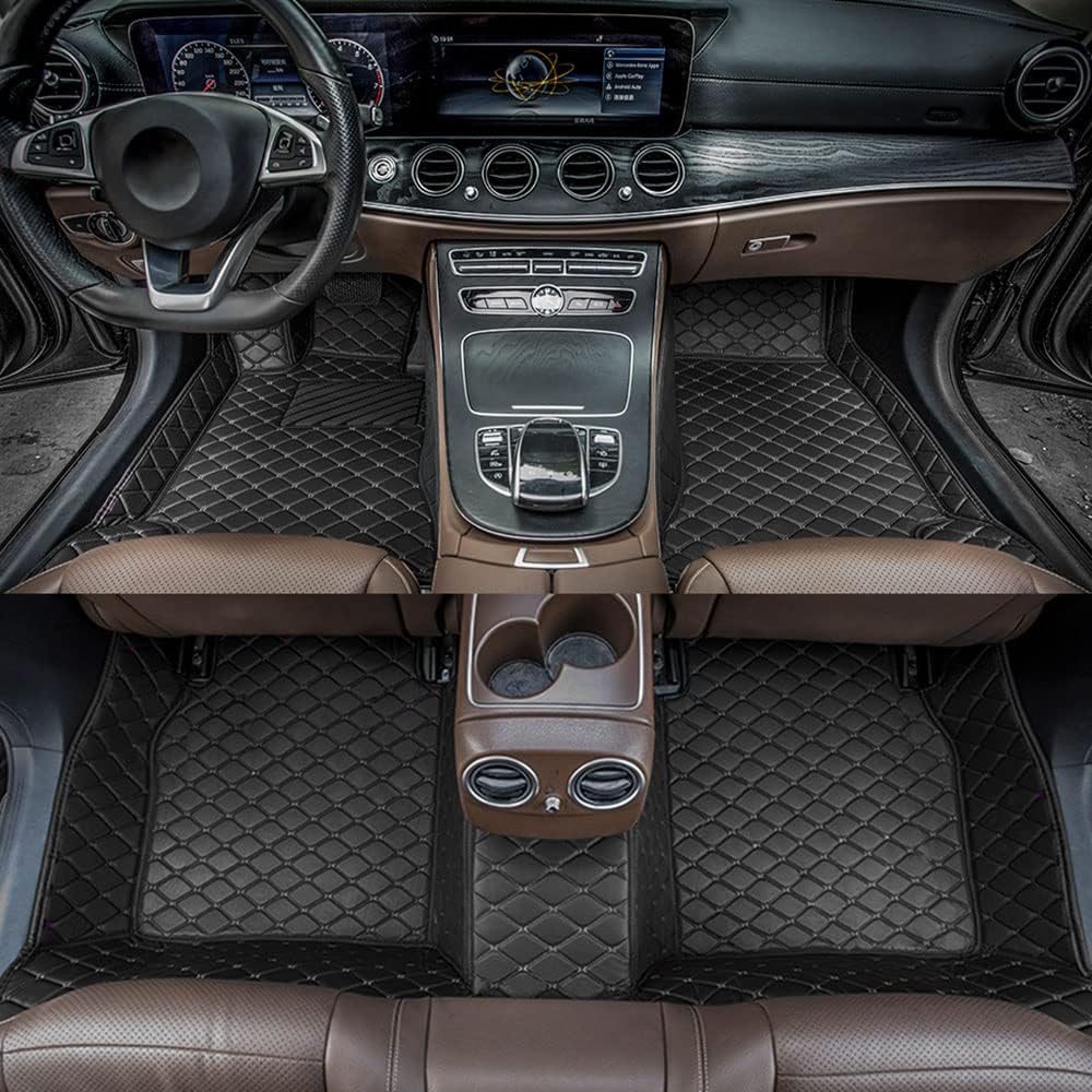 Custom All Weather Non-Slip Leather Car Floor Mats S1682