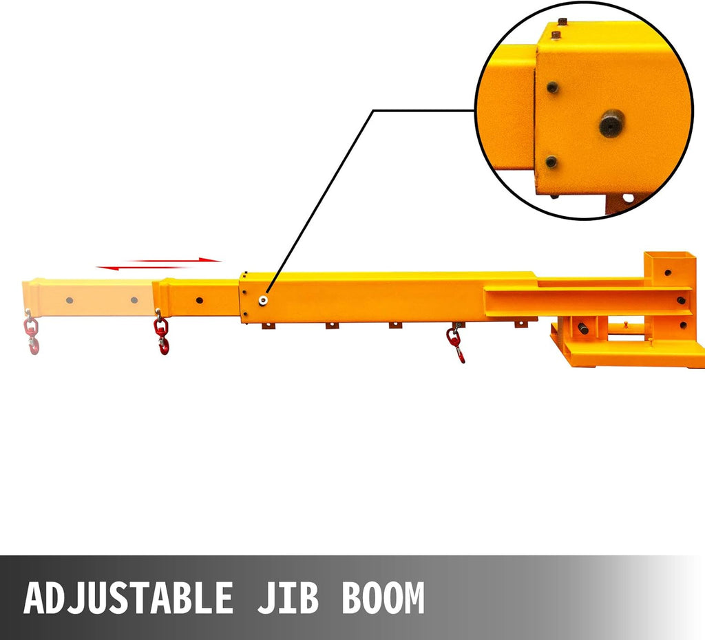 6000lbs Forklift Mobile Crane Attachment with 2 Hooks M6954