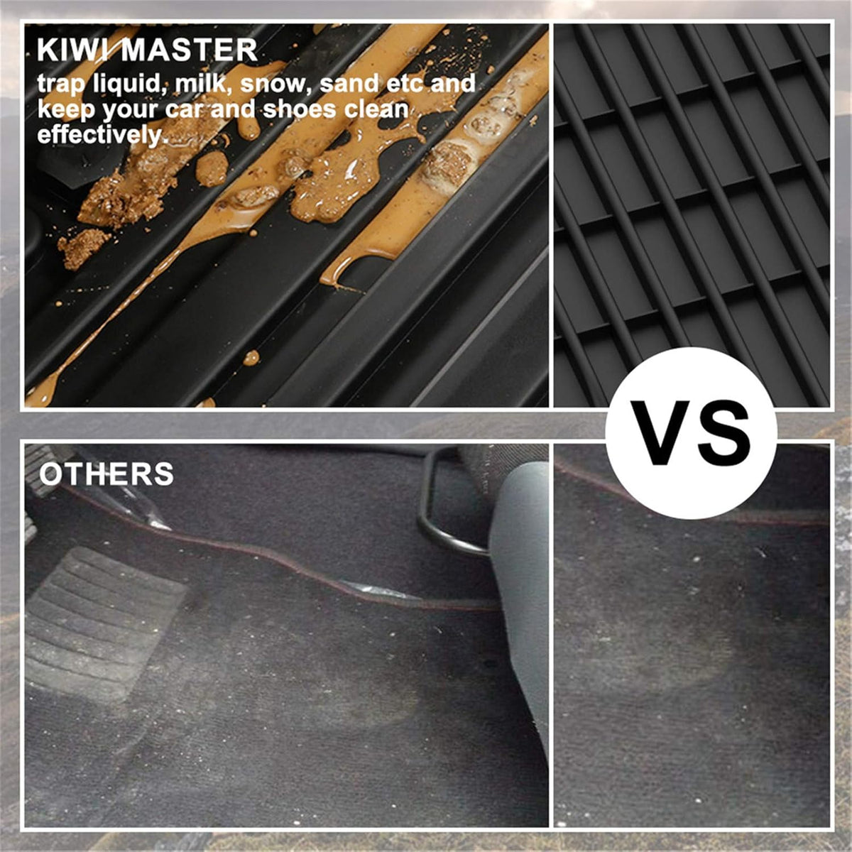All Weather TPE Floor Mats Black Q770